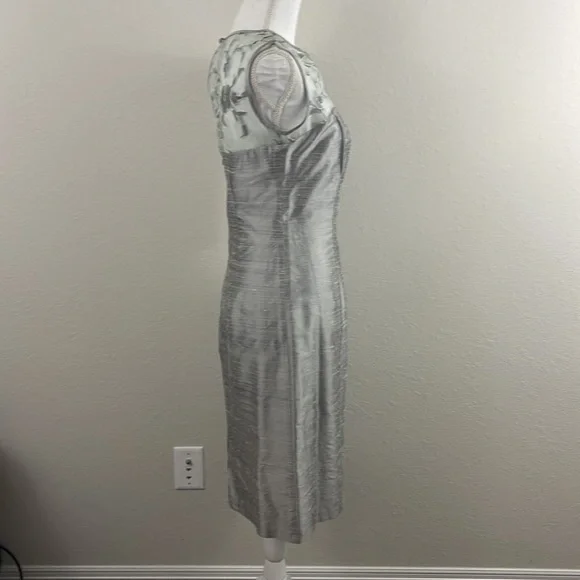 NWT, Mica, evening / cocktail dress.  100% silk, fully lined.  Size 4. - Picture 3 of 14